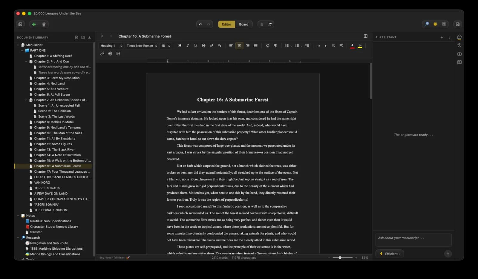 Dark and Stormy theme in Moondoggle